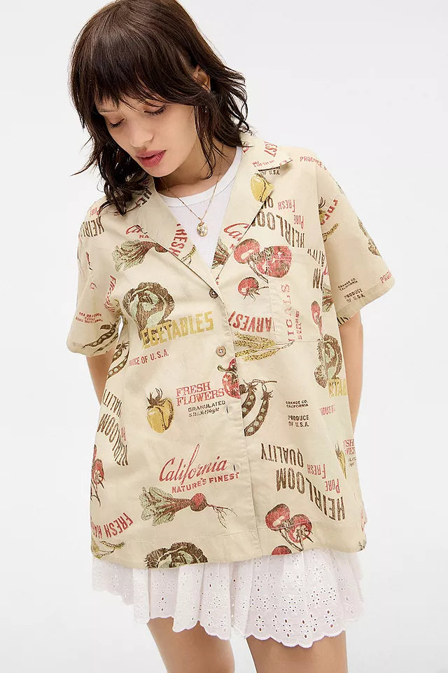 BDG Paige Printed Shirt