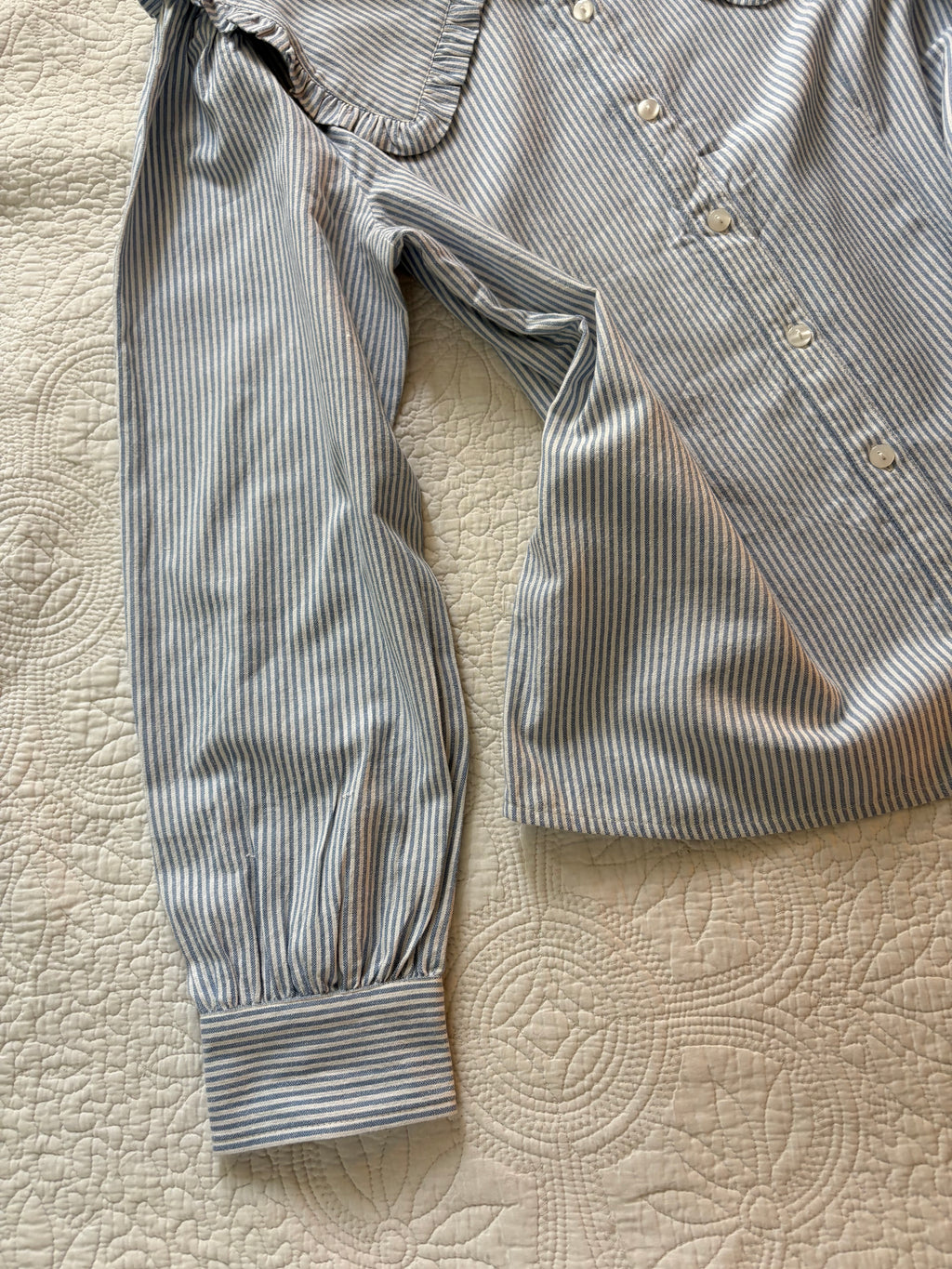 Striped big collar shirt UK 12