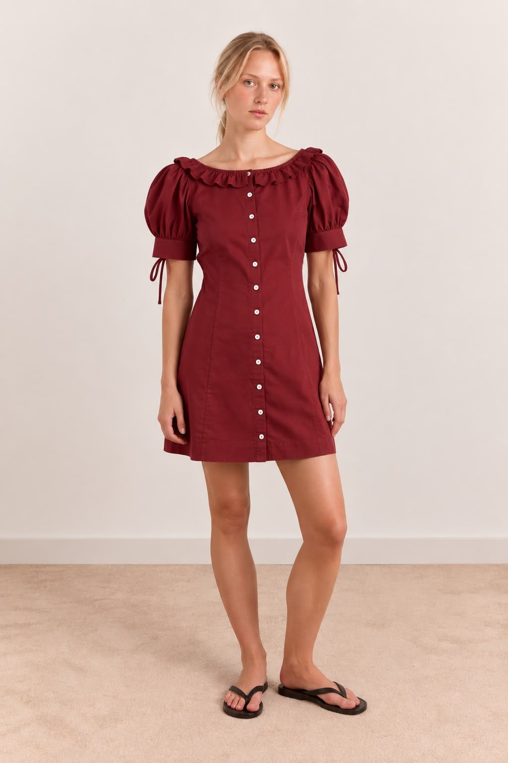 Damson Madder ANKE MINI DRESS RED PEAR