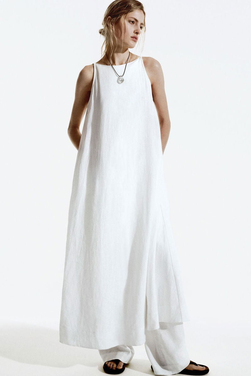 COS  A-Line Linen Maxi Dress XXS/XS EU 32
