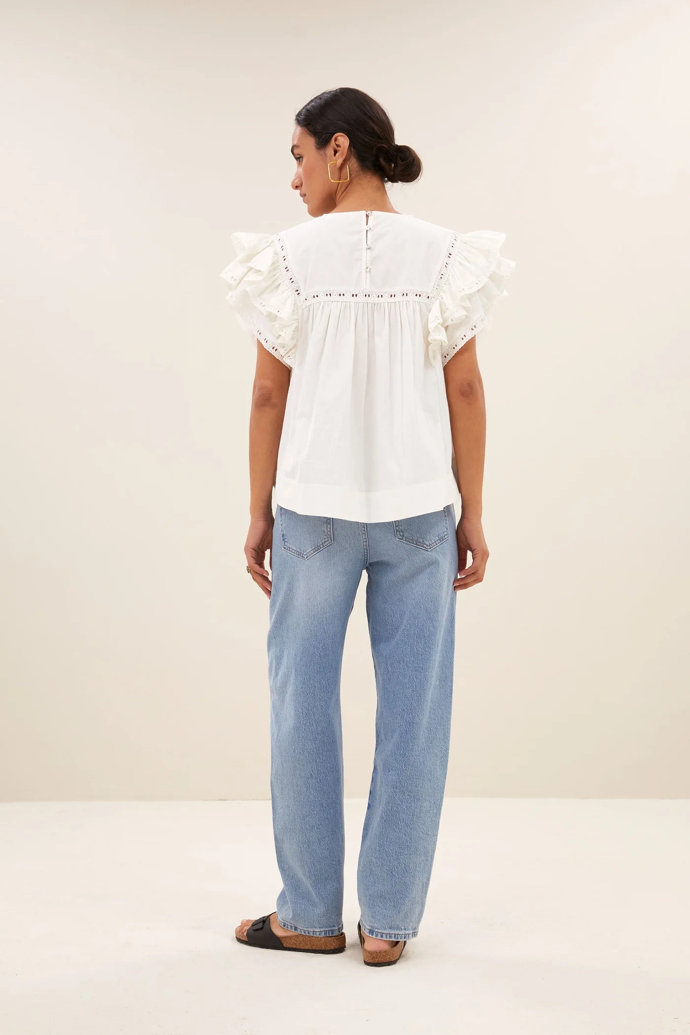 BY BAR AMSTERDAM river poplin blouse | off white S