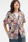 BDG Paige Printed Shirt AND SHORTS SET S