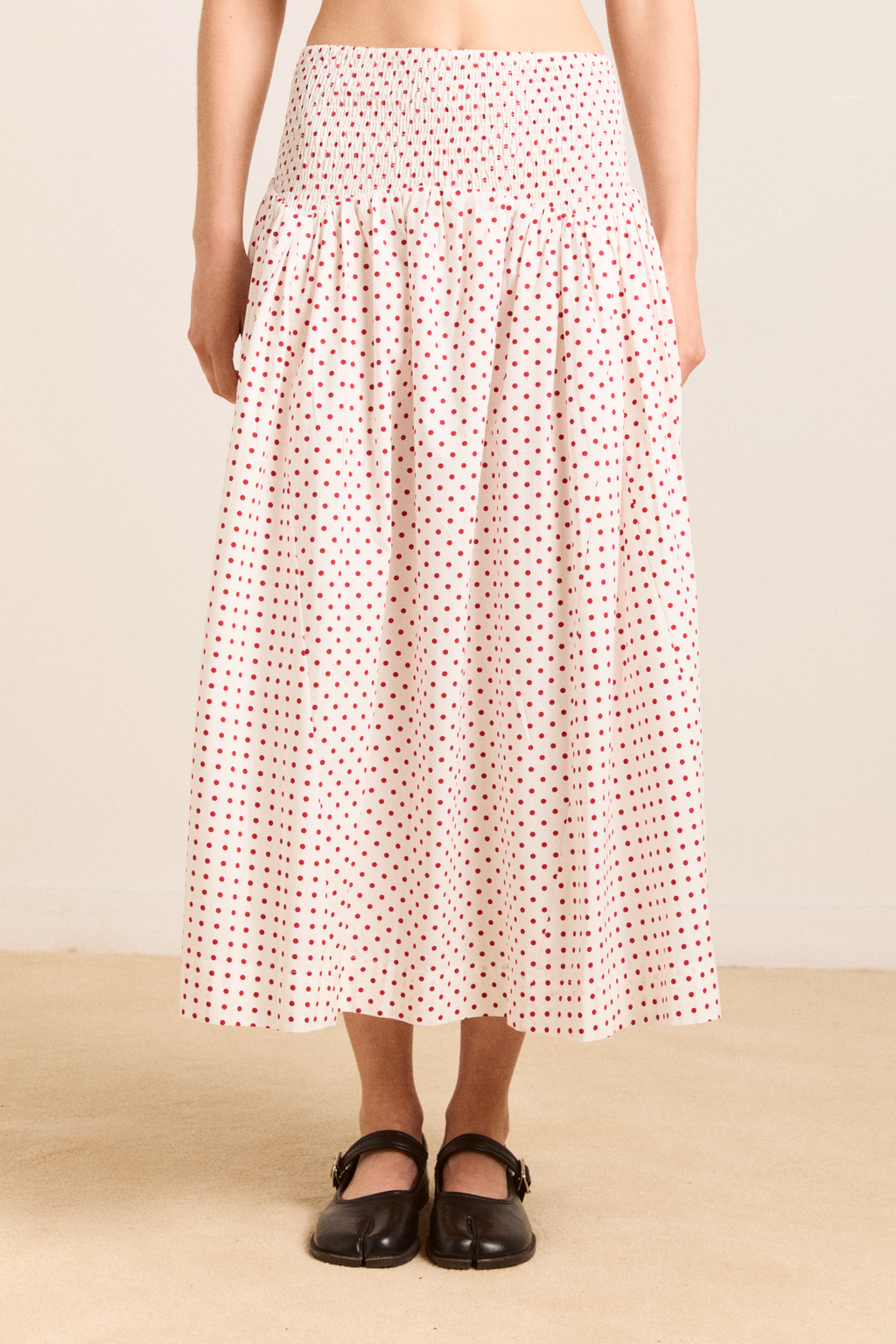 Damson madder Layla skirt white dots