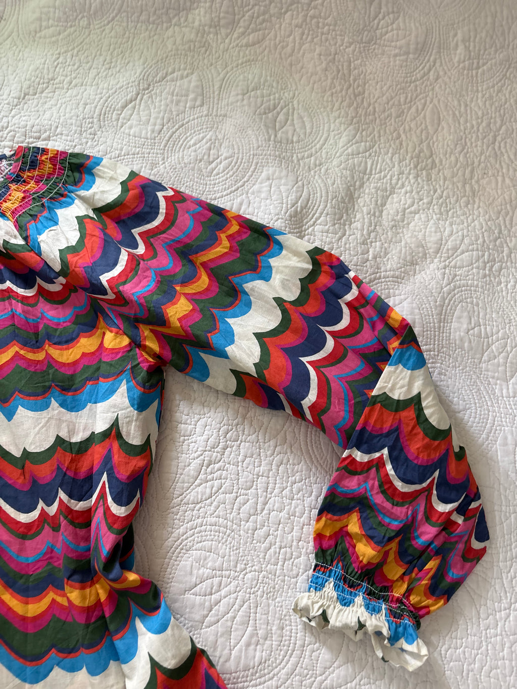 Boden scallop print top UK 12