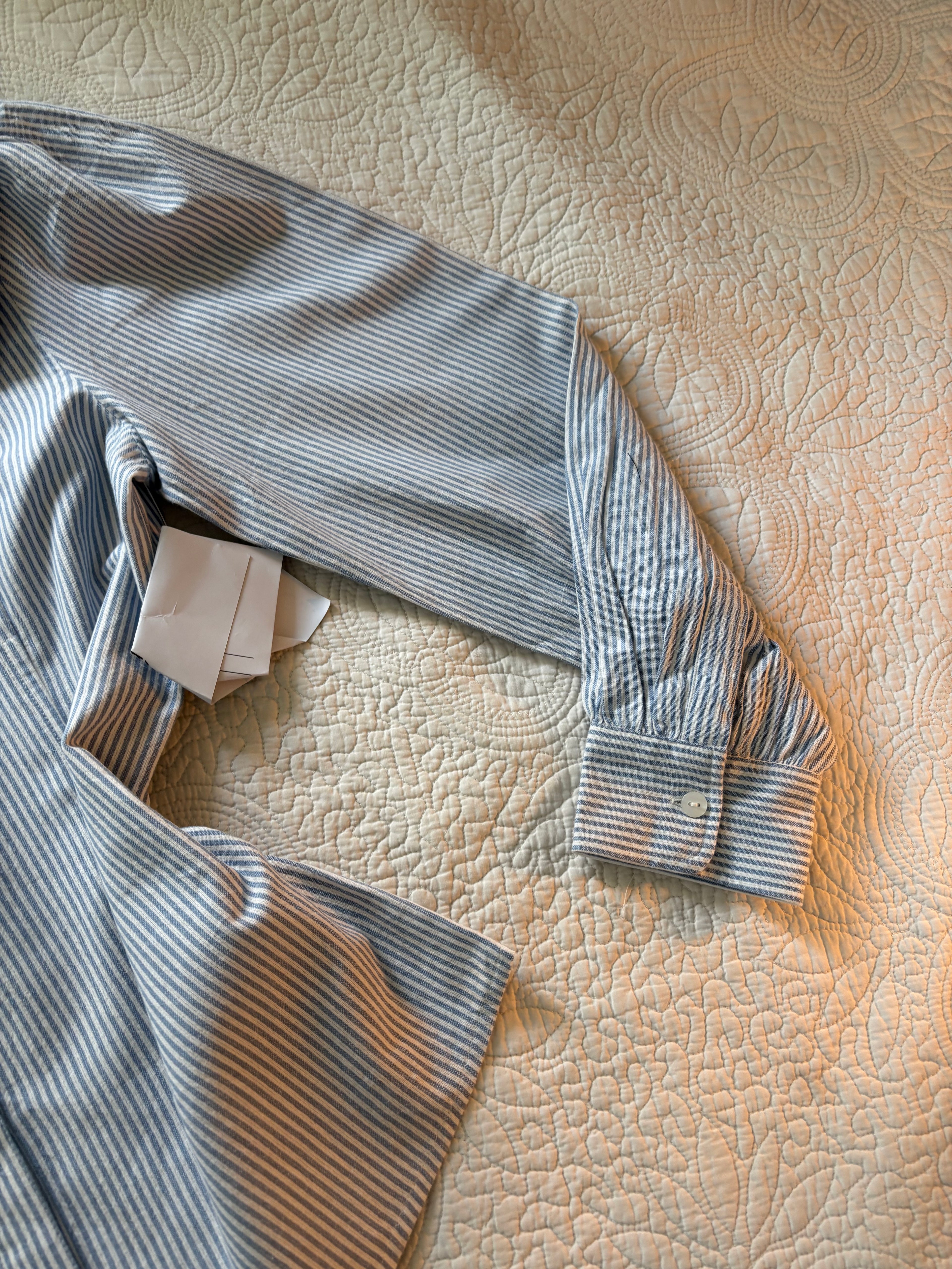 Striped big collar shirt UK 12