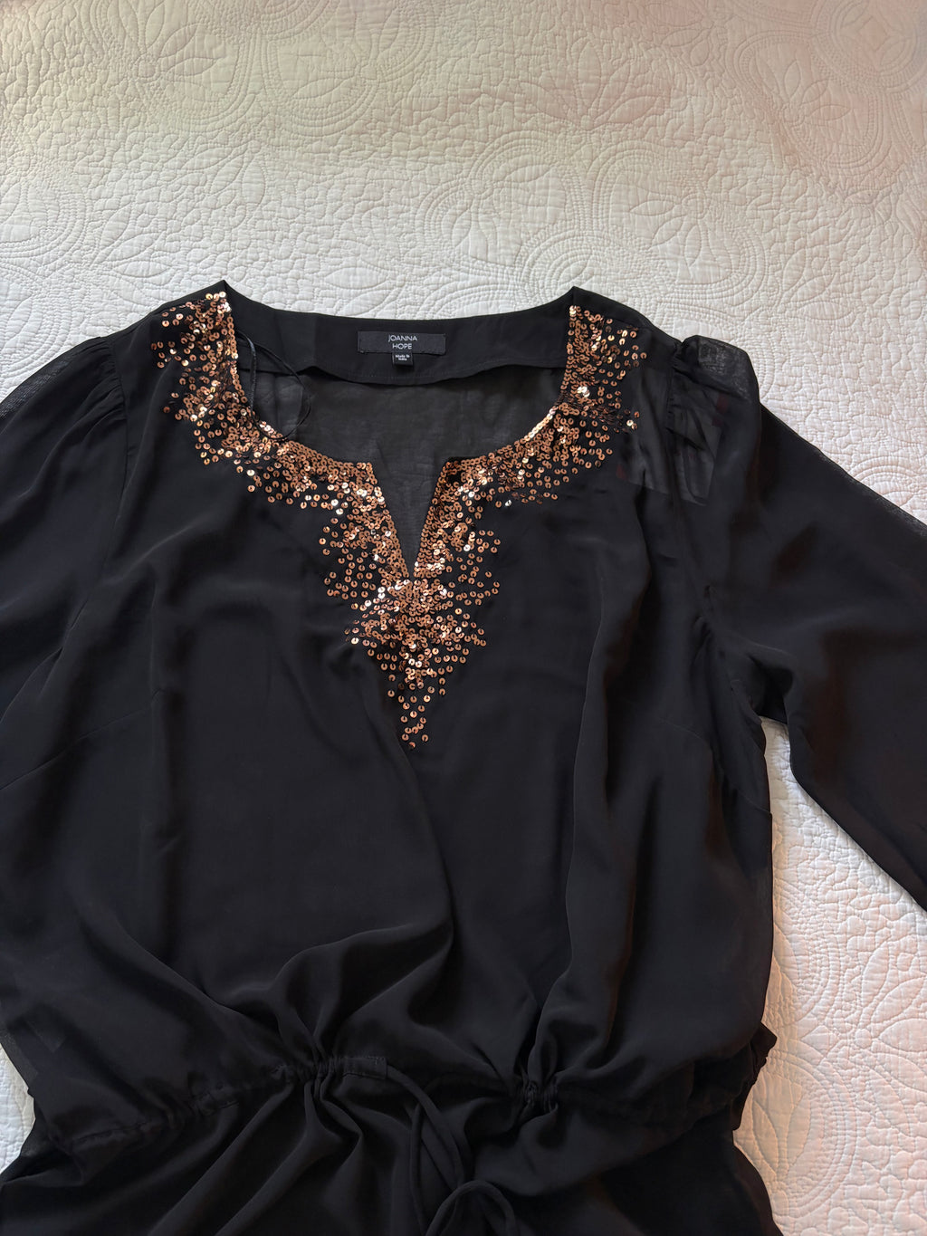 Joanna Hope sheer blouse on M-L