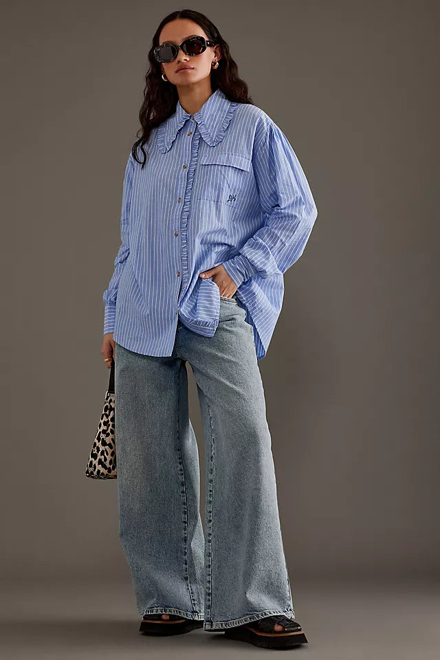 Damson Madder Kendall Long-Sleeve Ruffle Shirt