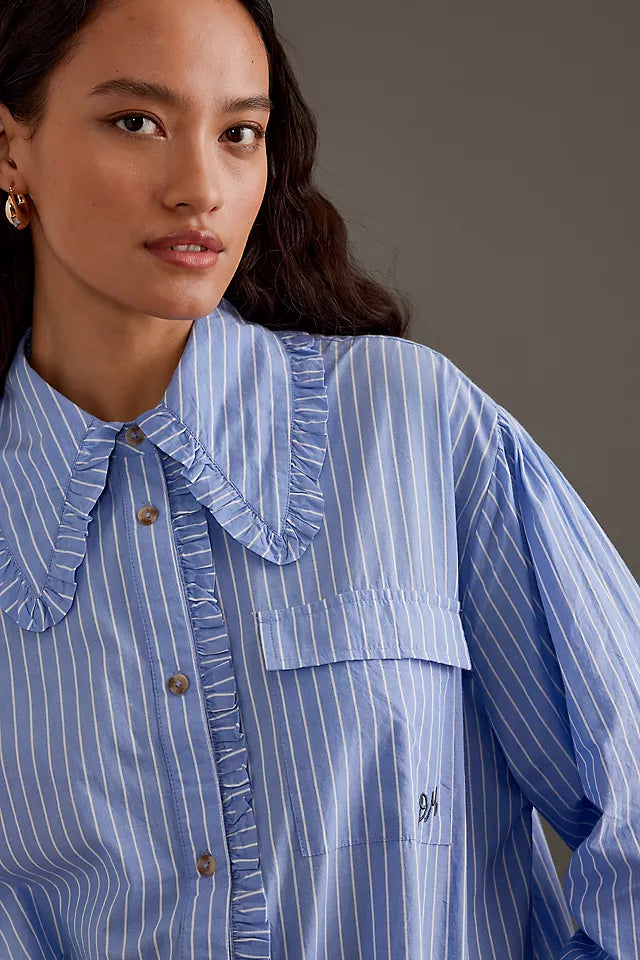 Damson Madder Kendall Long-Sleeve Ruffle Shirt