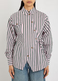 Damson Madder Lux Striped Shirt in Cotton