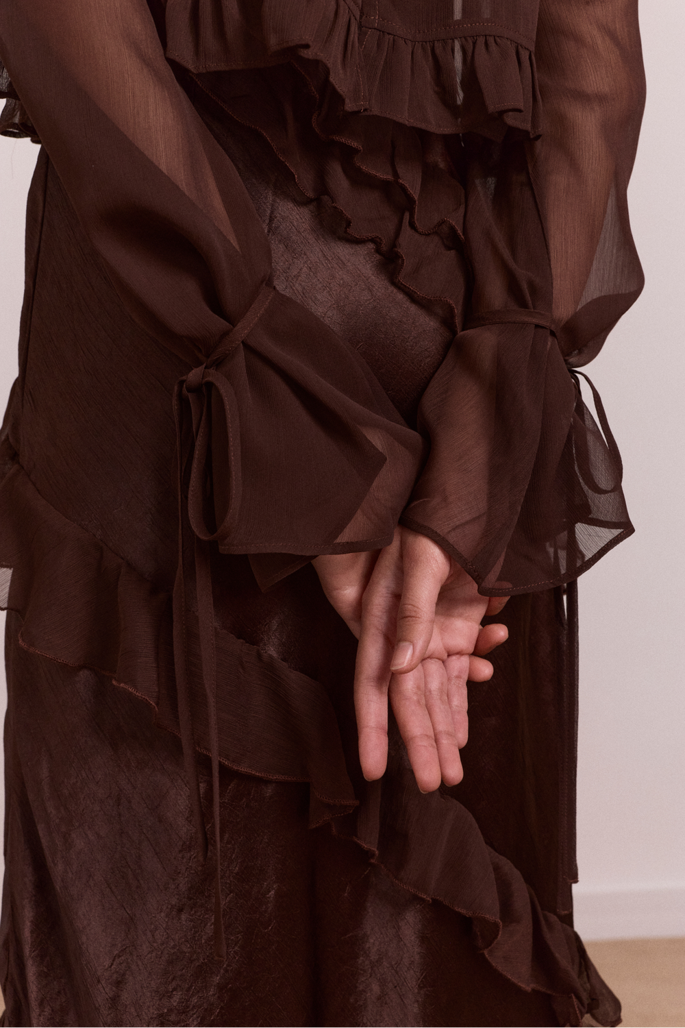 Damson madder Carmen sheer top only