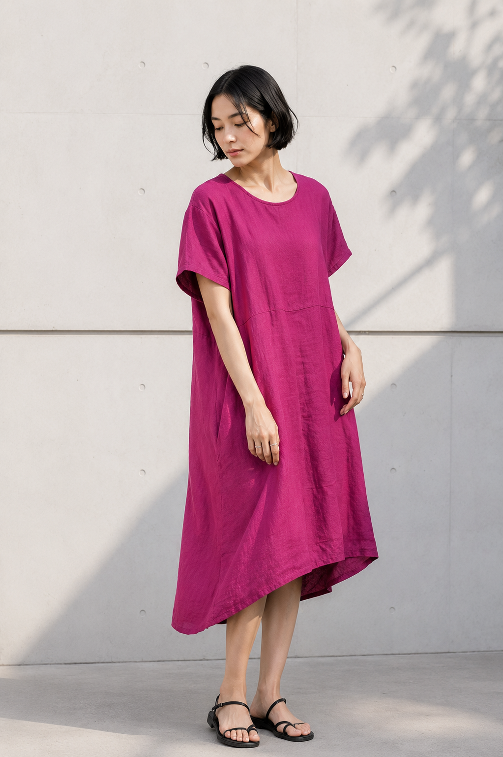 BRYNN WALKER LINEN DRESS M