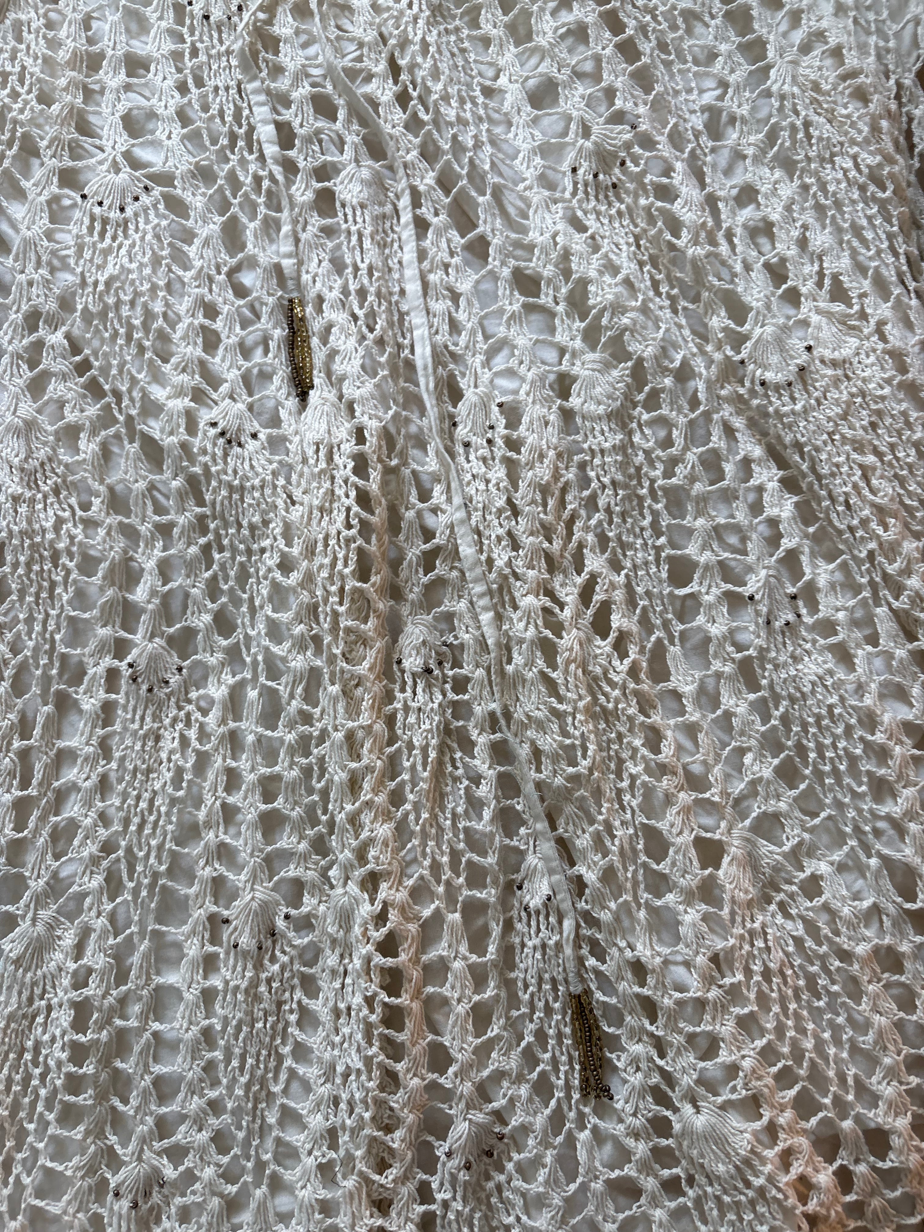 Crochet asymmetrical hem skirt L/XL