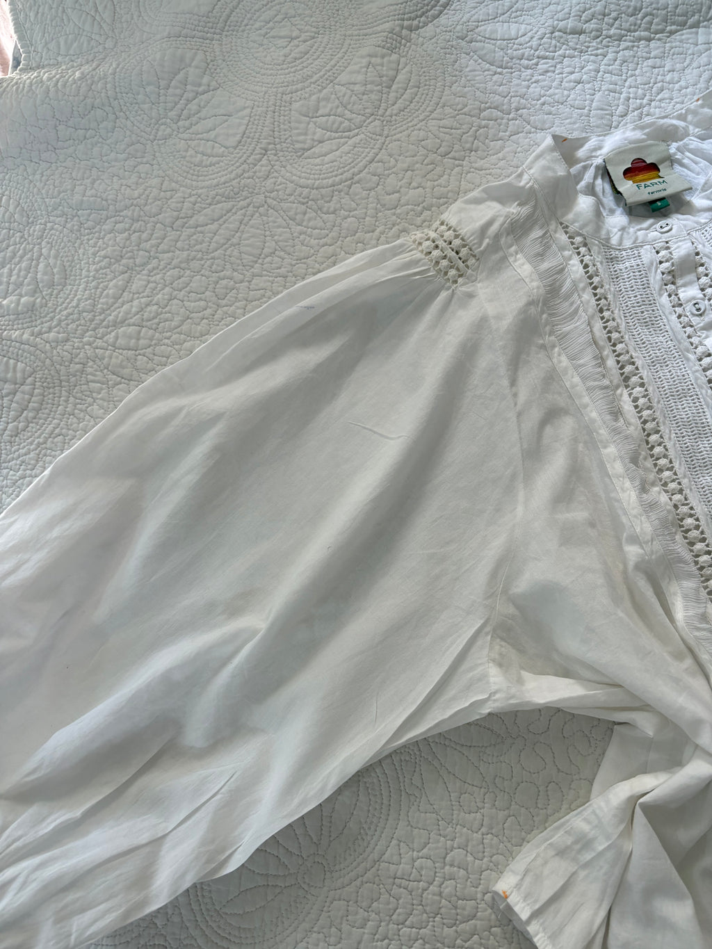 Farm Rio buttoned lace blouse S/M
