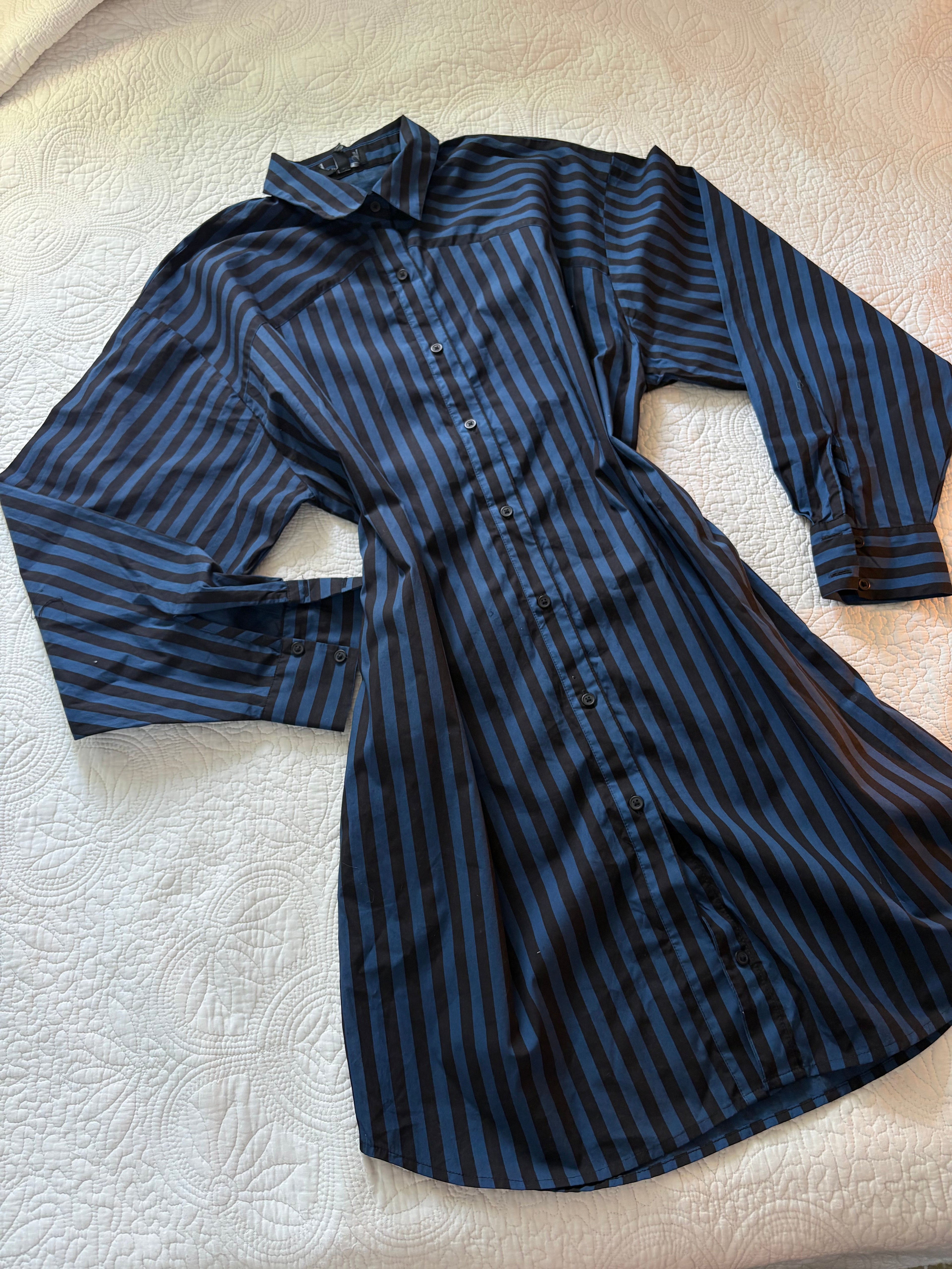Blue striped mini dress XS/S