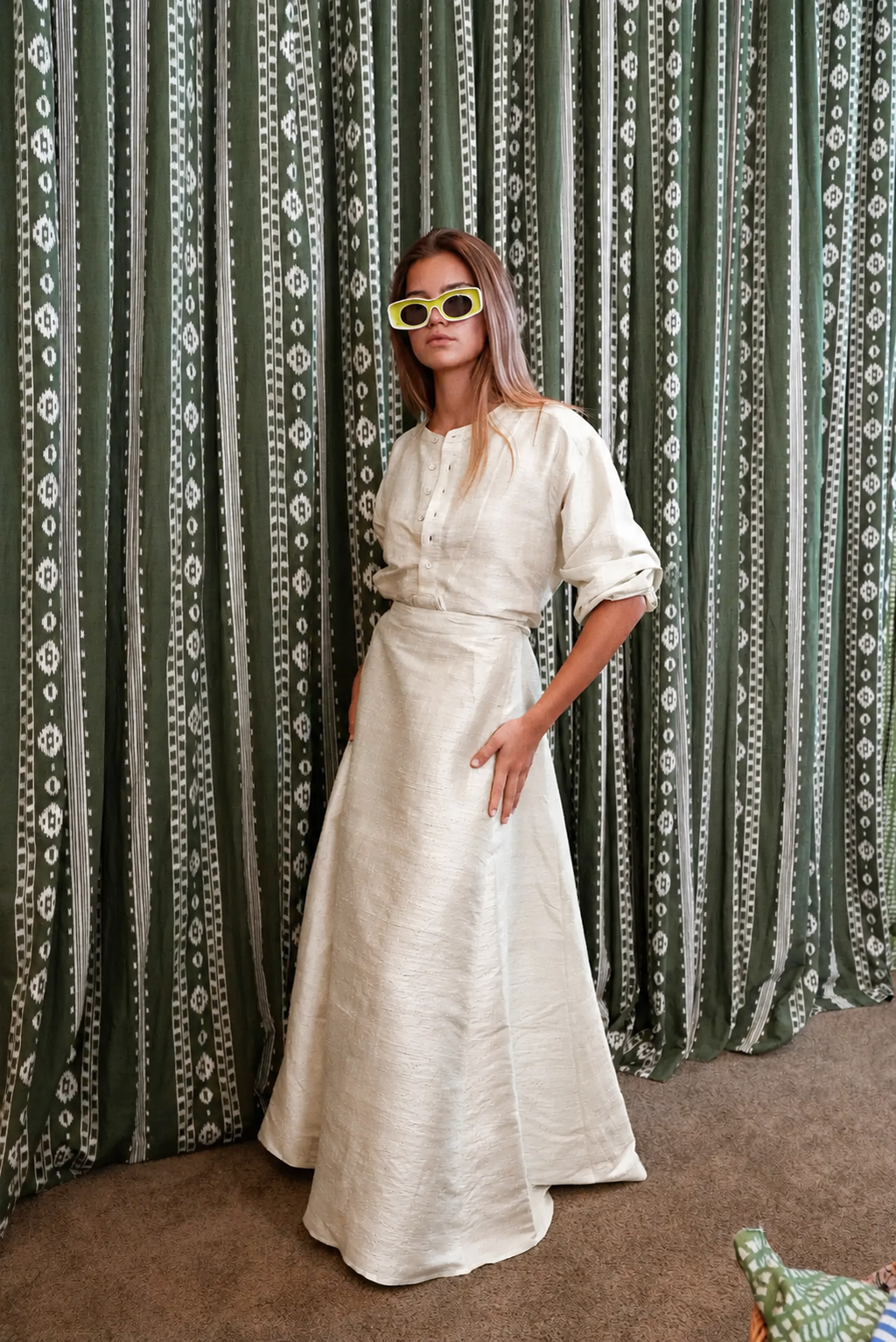 Coniglio 100% Silk Dupioni Co ord set FS