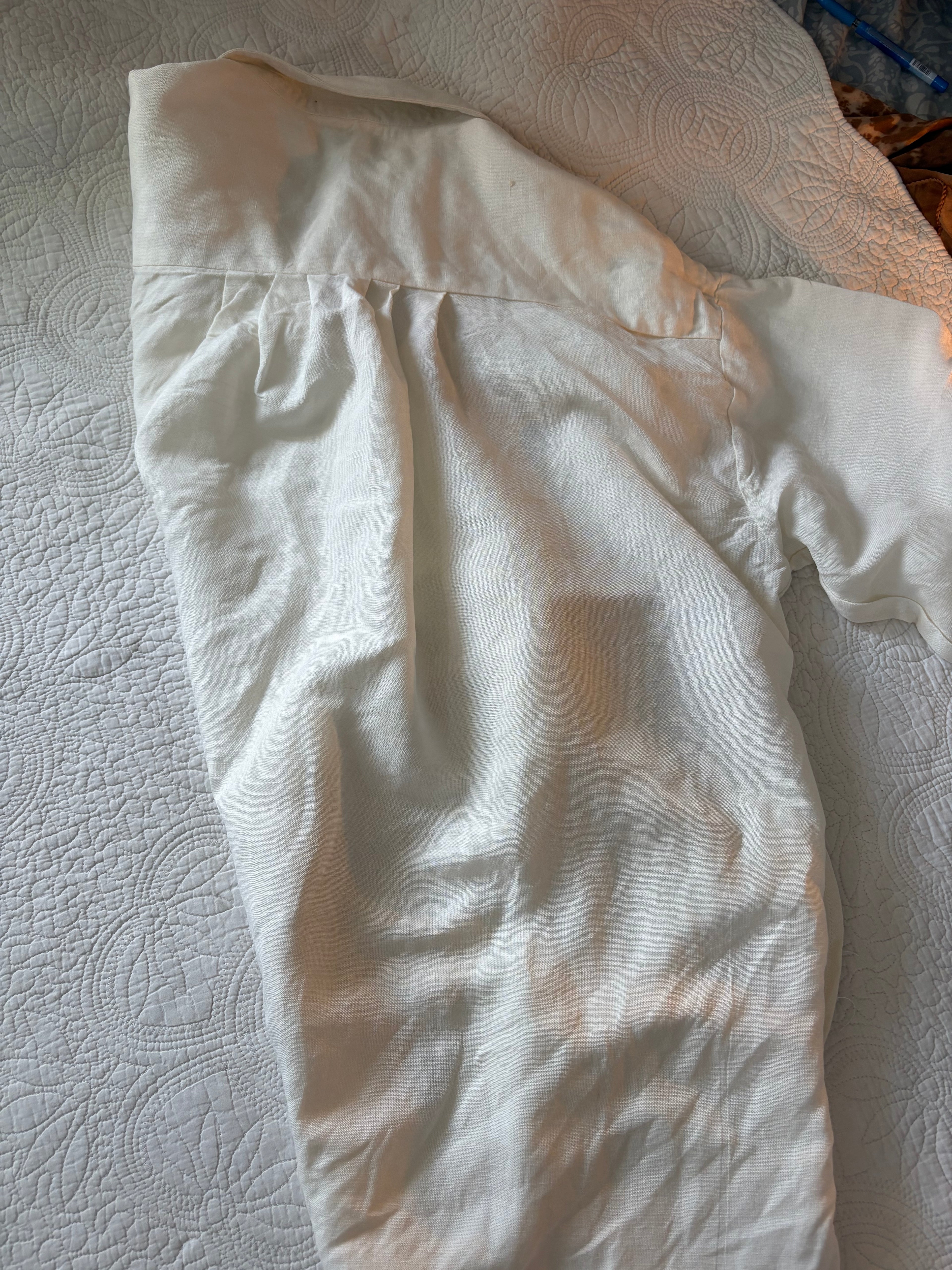 John Lewis off white linen blend shirt L/xL