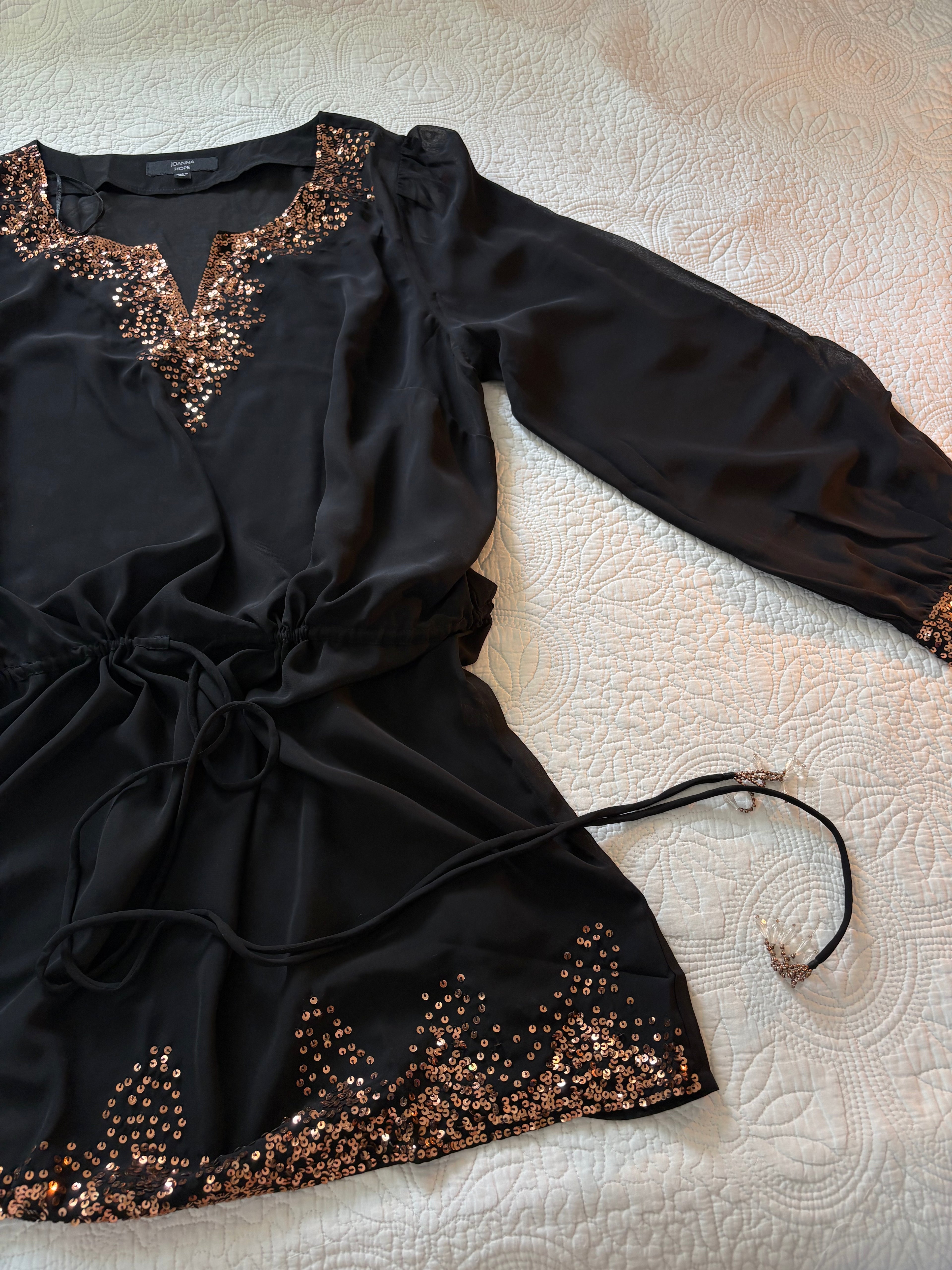 Joanna Hope sheer blouse on M-L
