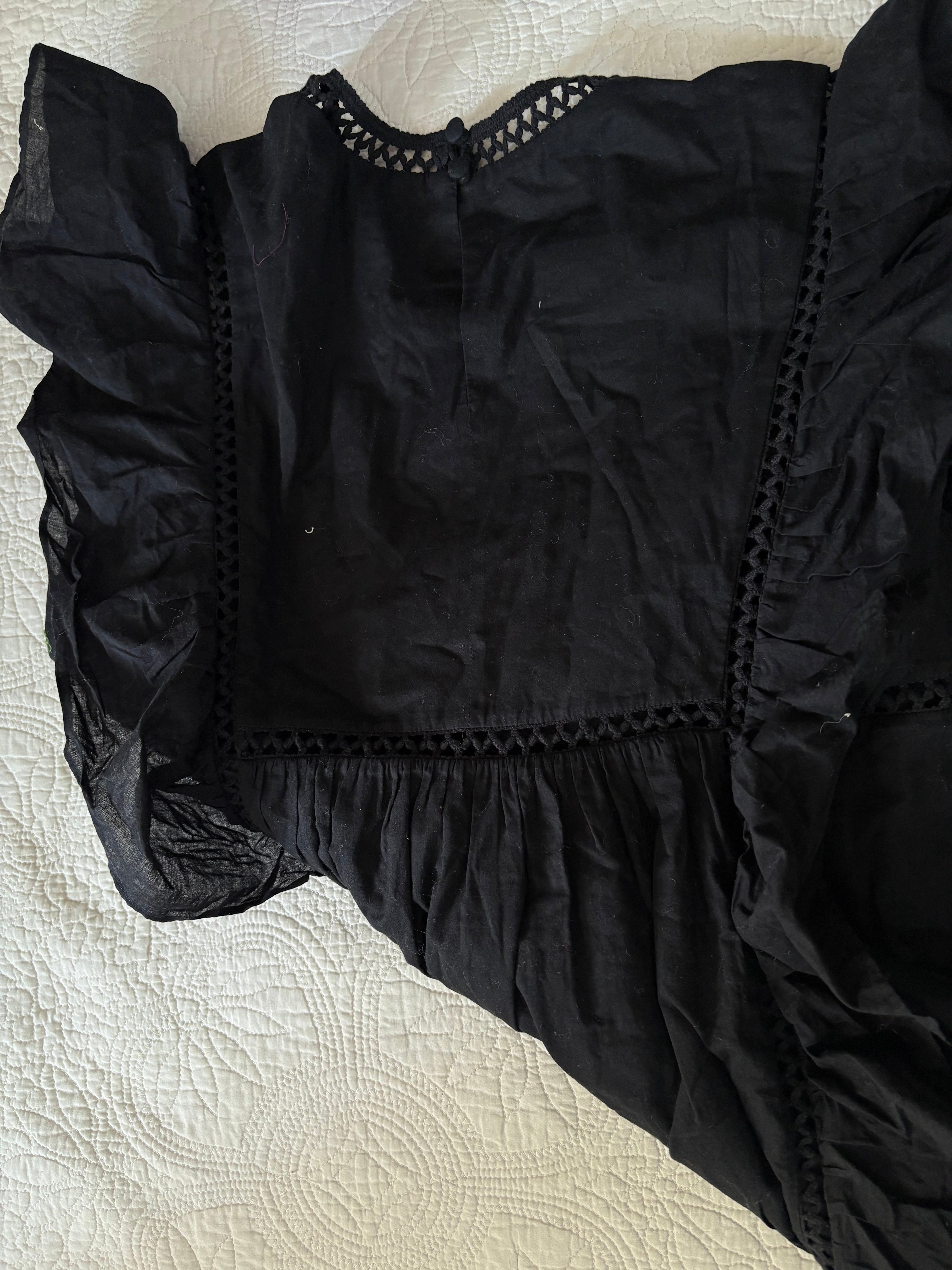 & other stories embroidered ruffle dress S