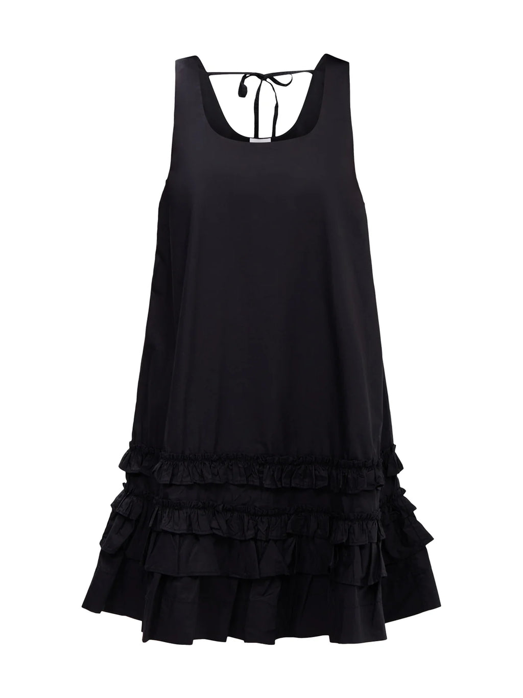 GANNI RUFFLE DETAIL DRESS