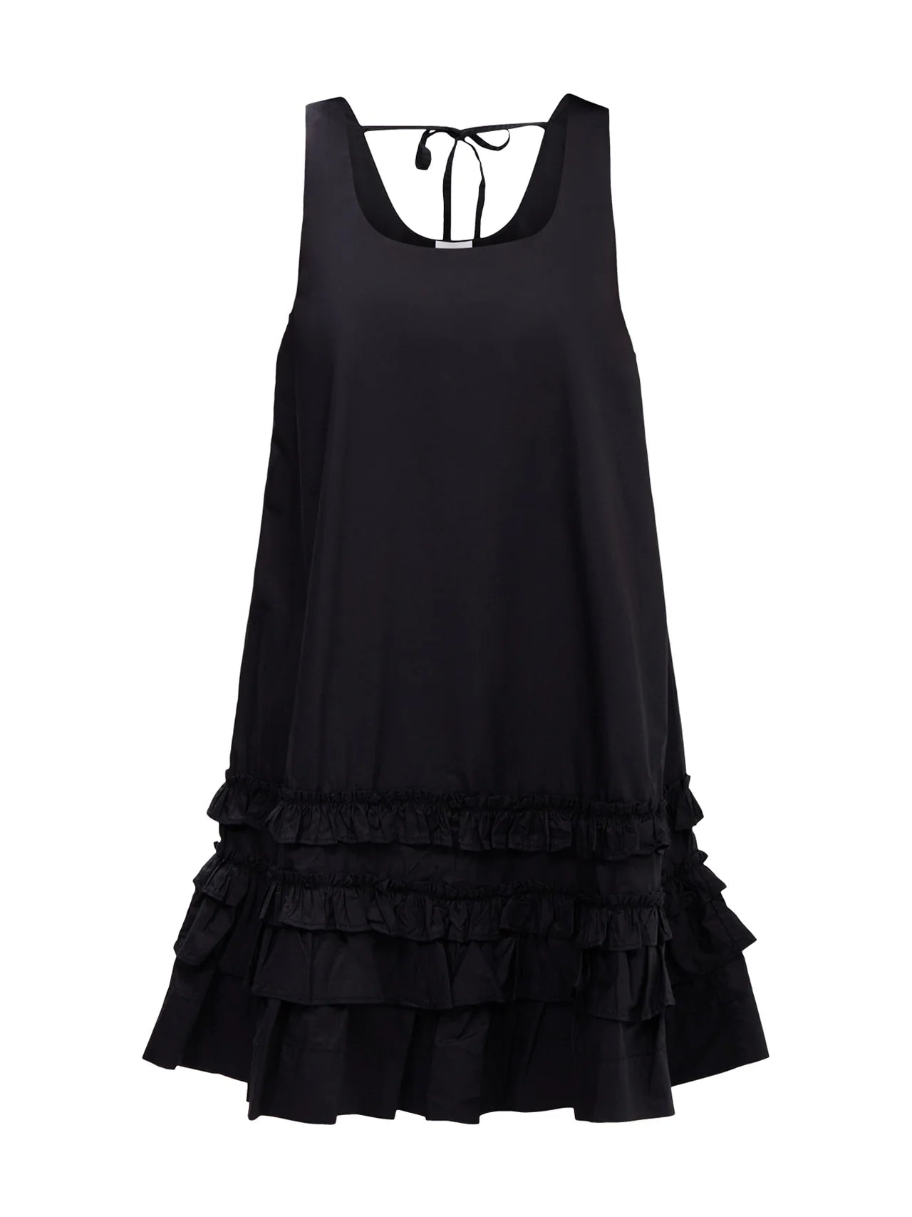 GANNI RUFFLE DETAIL DRESS