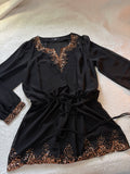 Joanna Hope sheer blouse on M-L