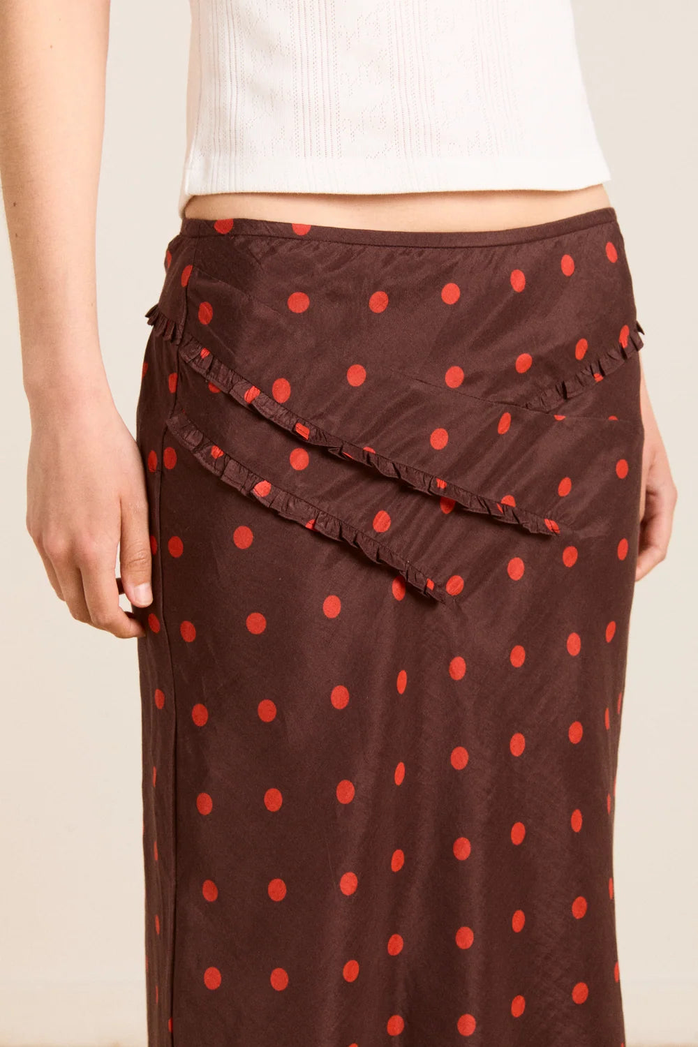 DAMSON MADDER Octavia Skirt - Burgundy Spot