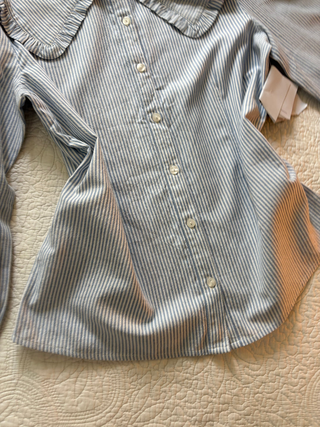 Striped big collar shirt UK 12