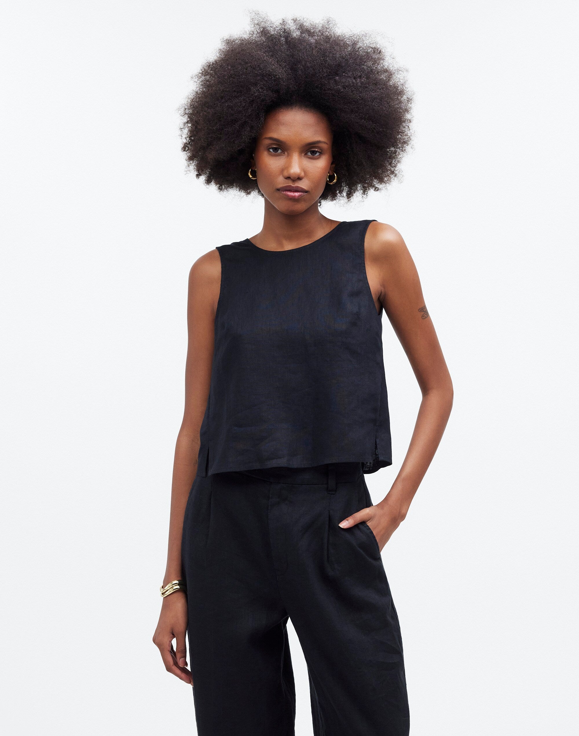Madewell linen tie top