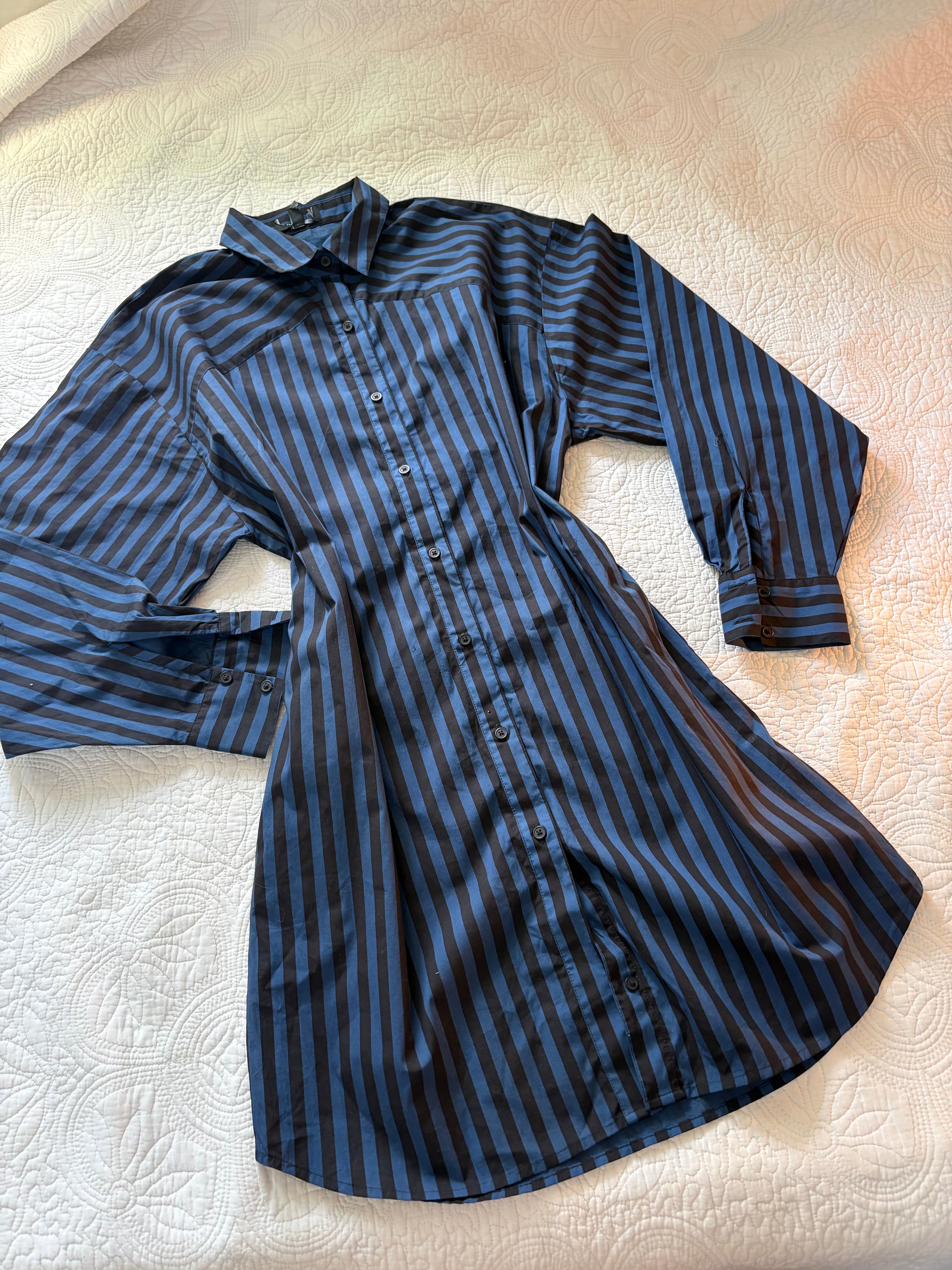 Blue striped mini dress XS/S