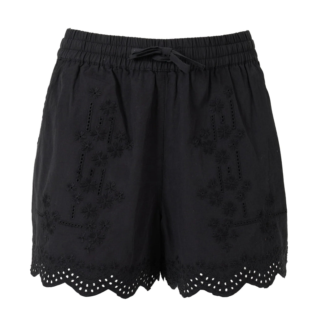 Damson Madder Blondey Shorts Black Embroidery