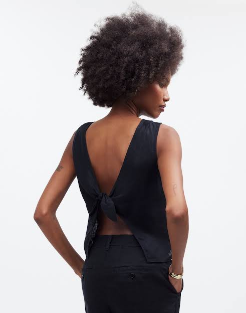 Madewell linen tie top