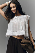 Anthropologies Boxy pintuck top M/L