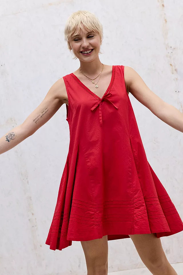 Damson madder Raven Mini Night Dress - Red