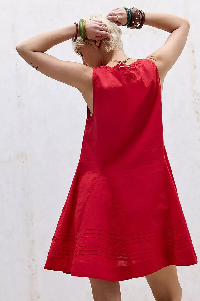 Damson madder Raven Mini Night Dress - Red
