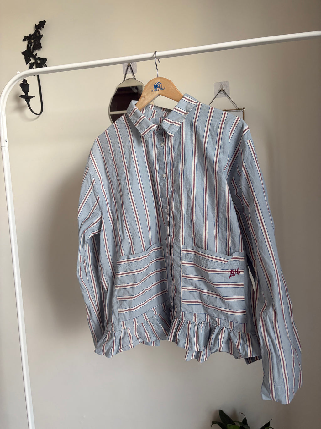DAMSON MADDER Frill Florie PJ SHIRT UK 12