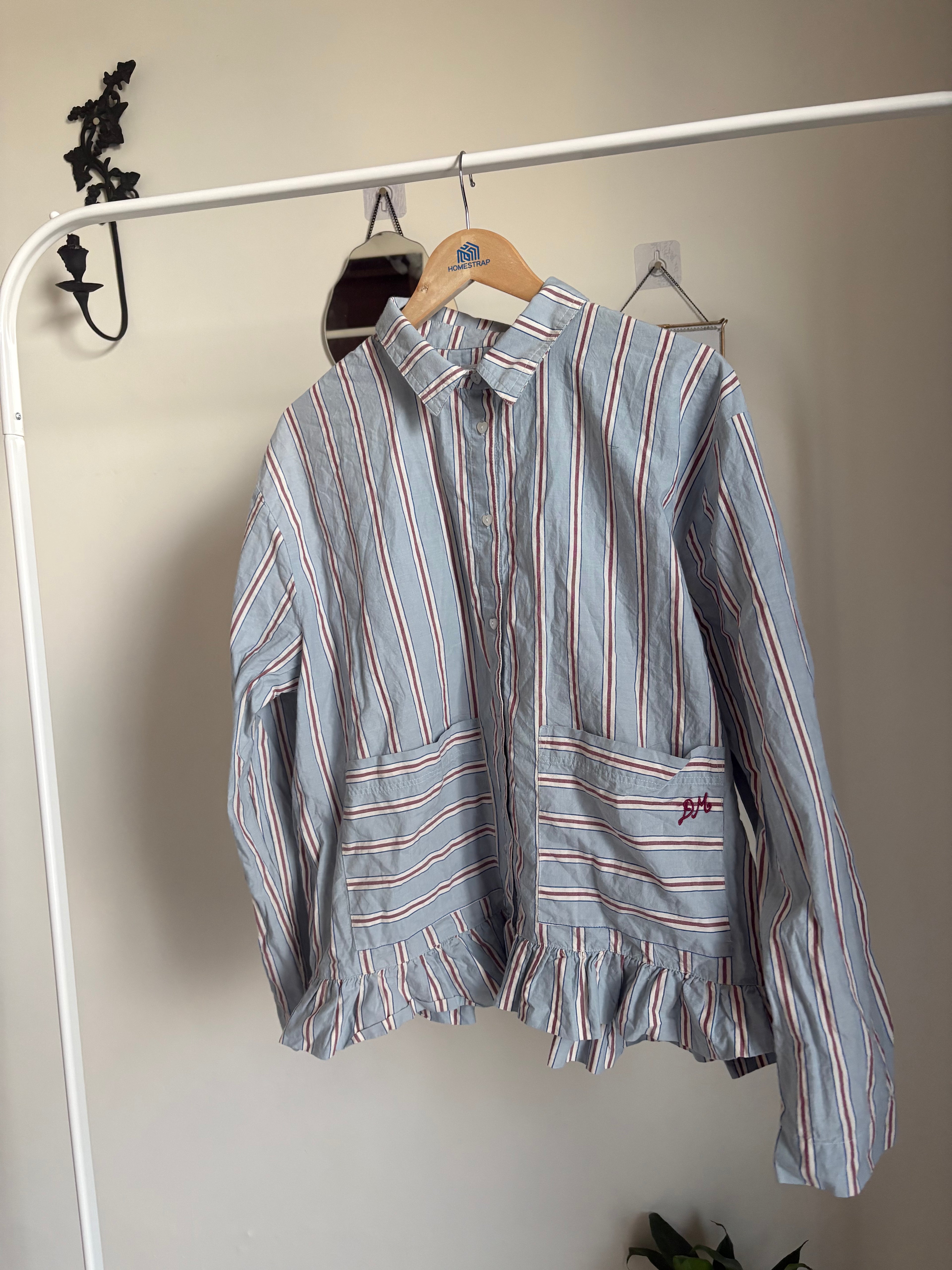 DAMSON MADDER Frill Florie PJ SHIRT UK 12