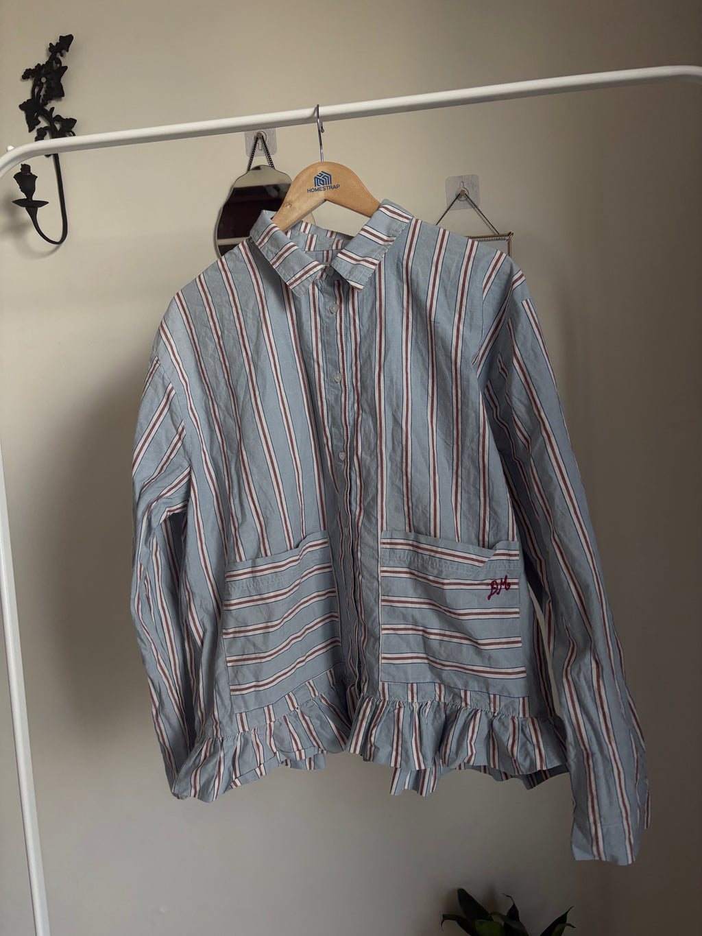 DAMSON MADDER Frill Florie PJ SHIRT UK 12