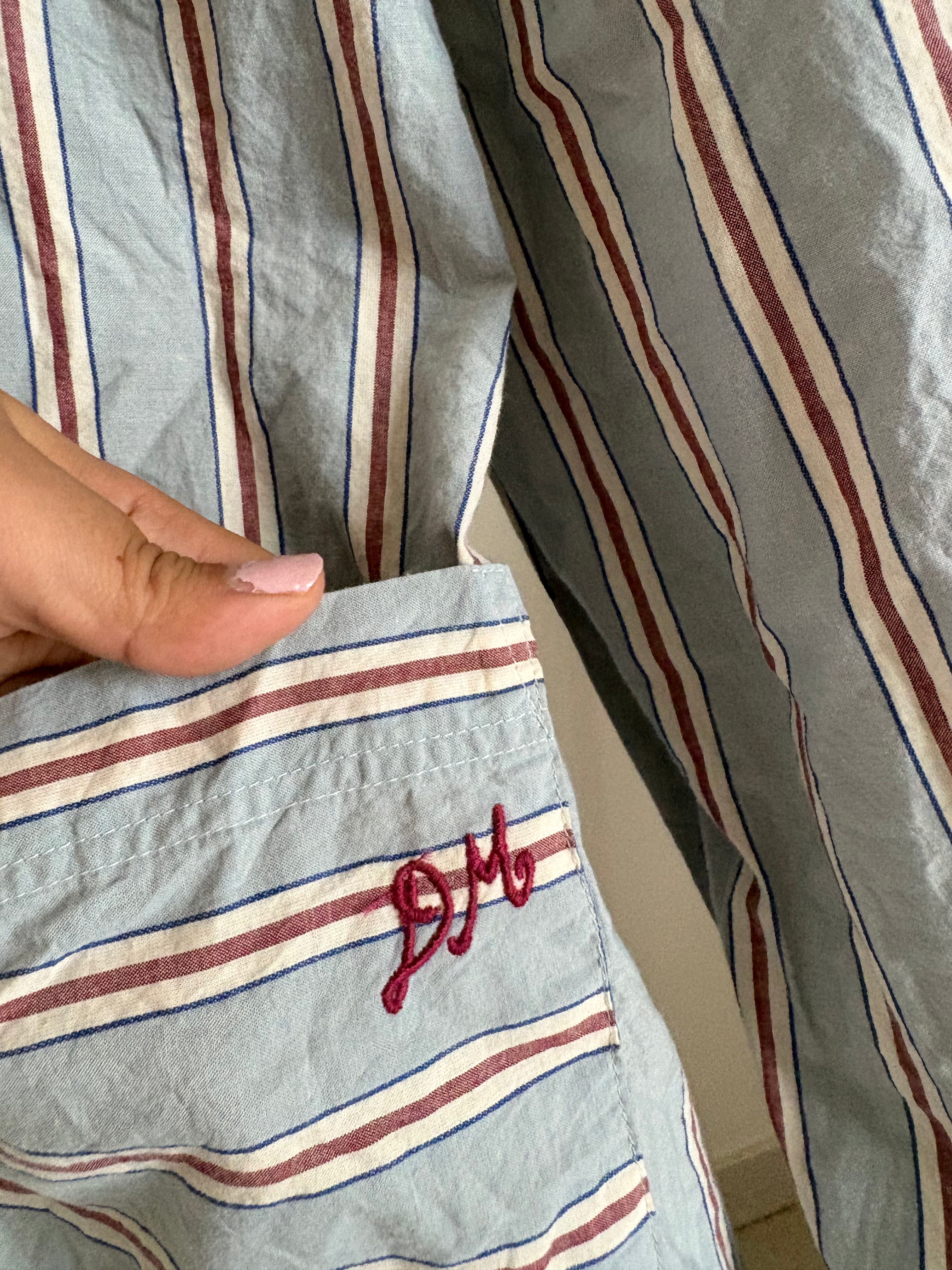 DAMSON MADDER Frill Florie PJ SHIRT UK 12