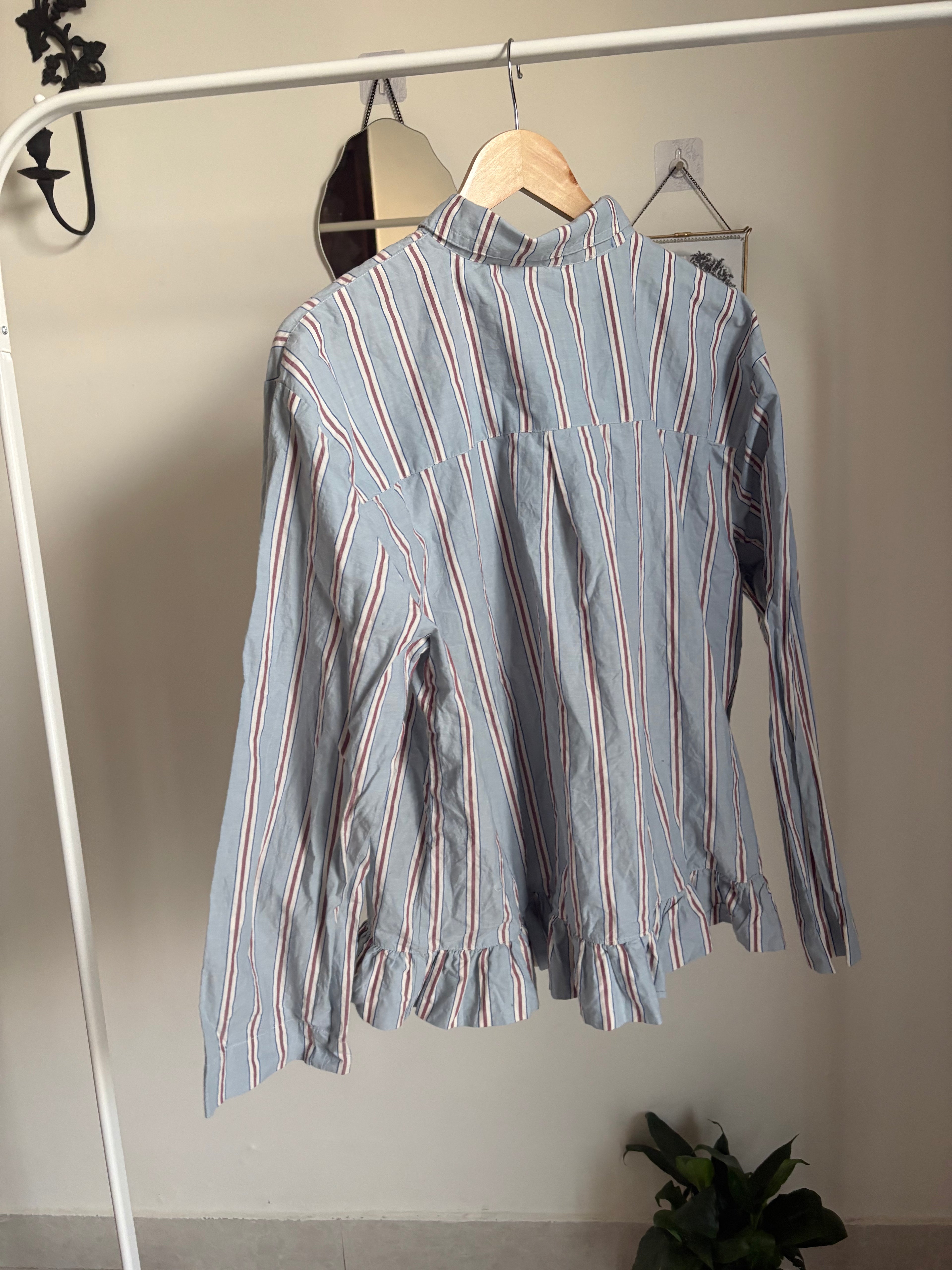 DAMSON MADDER Frill Florie PJ SHIRT UK 12