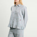 DAMSON MADDER Frill Florie PJ SHIRT UK 12