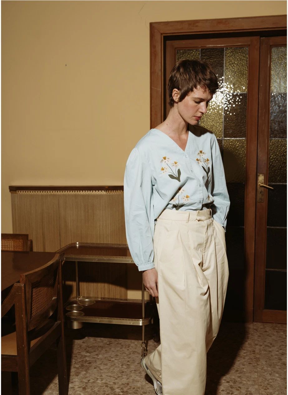 THE TINY BIG SISTER Blouse daffodil fleurie