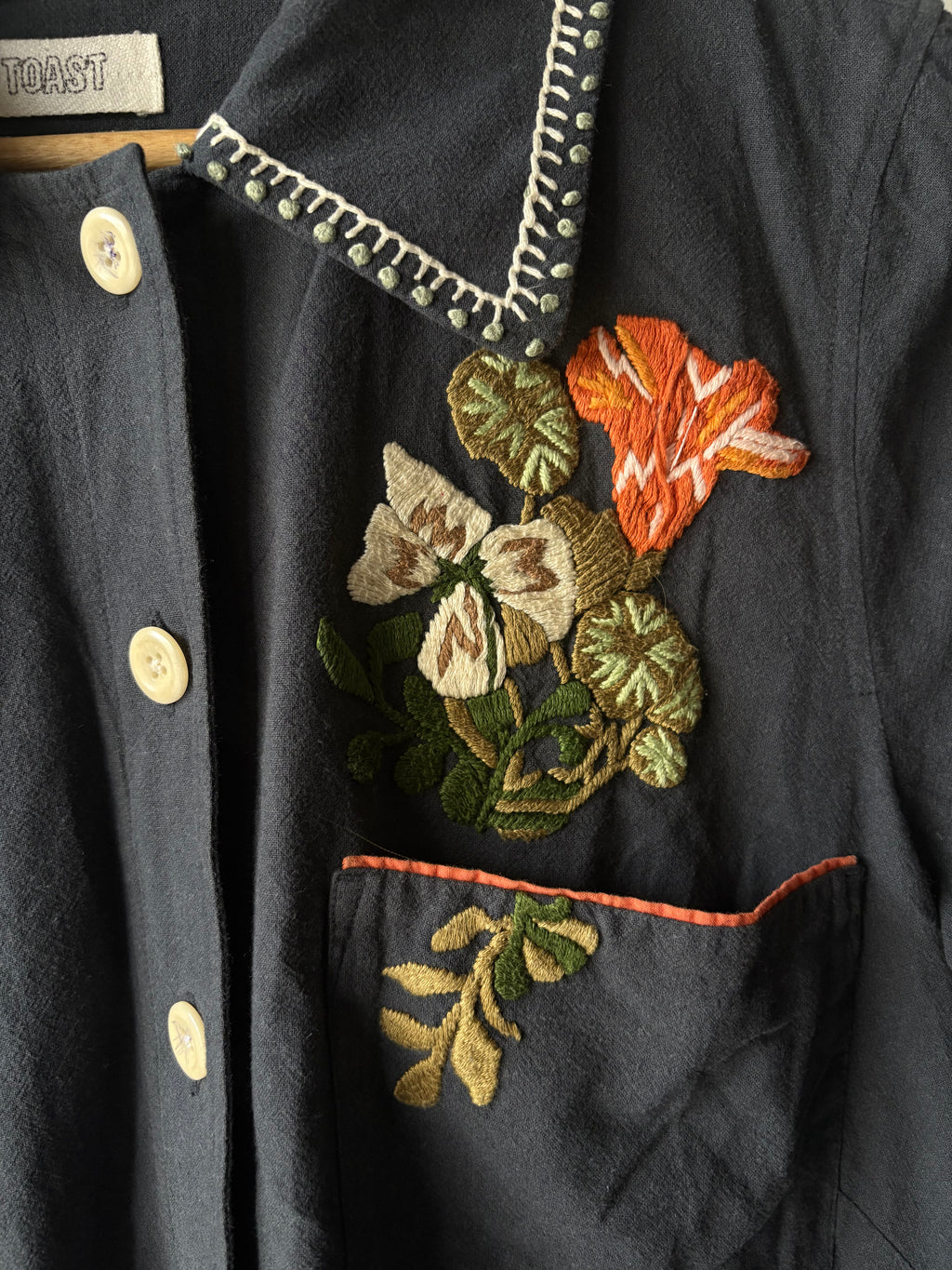 TOAST FLORAL EMBROIDERED DRESS