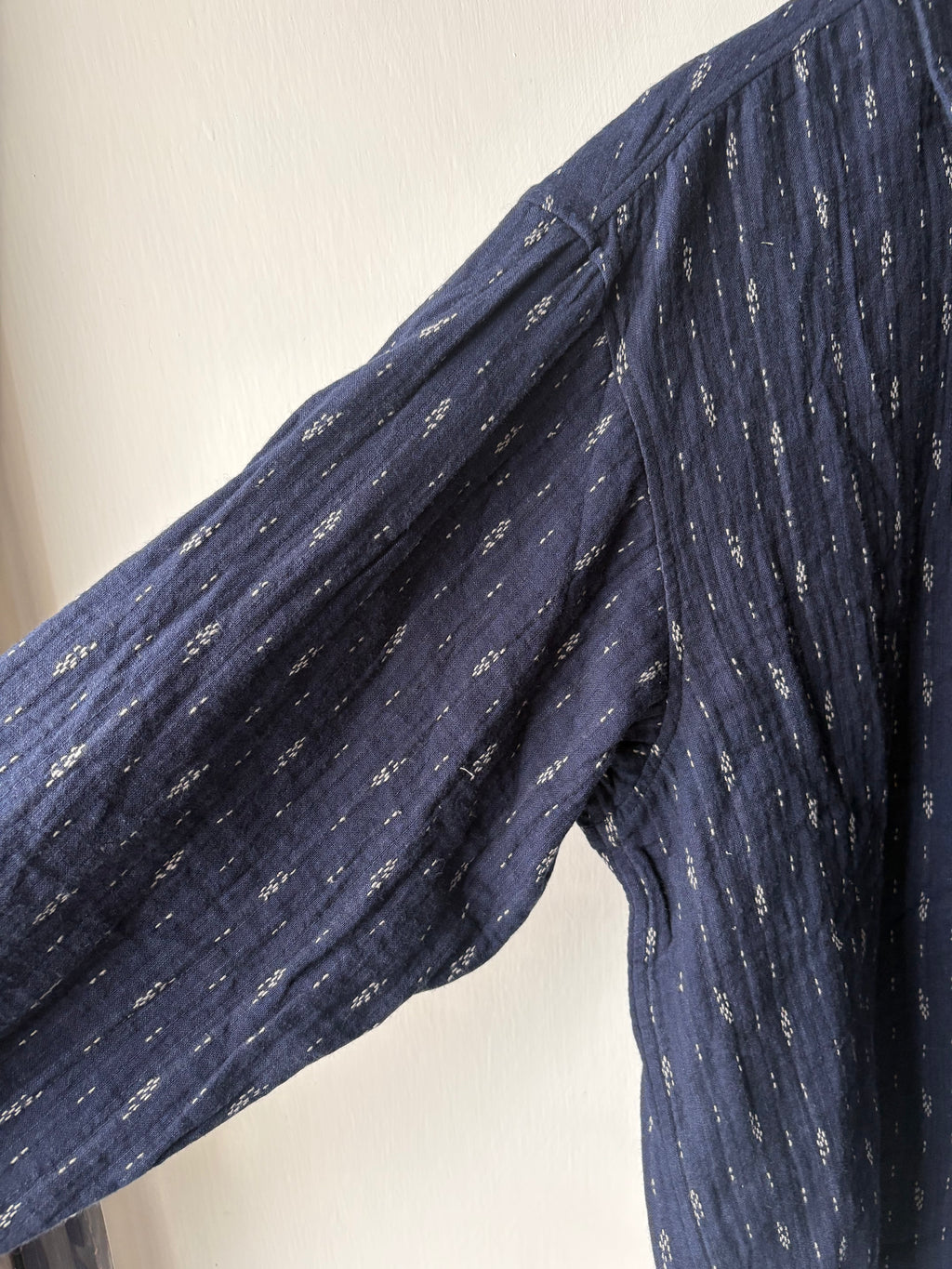 TOAST STRAIGHT STITCH COTTON SHIRT INDIGO BLUE M/L
