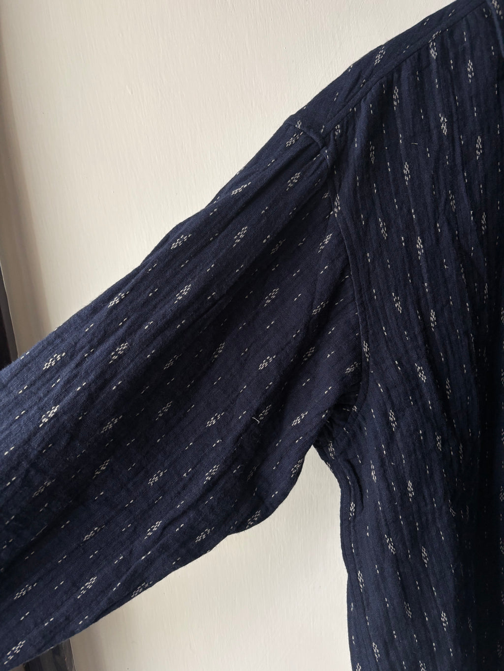 TOAST STRAIGHT STITCH COTTON SHIRT INDIGO BLUE M/L