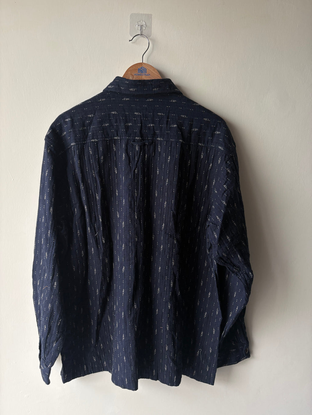 TOAST STRAIGHT STITCH COTTON SHIRT INDIGO BLUE M/L
