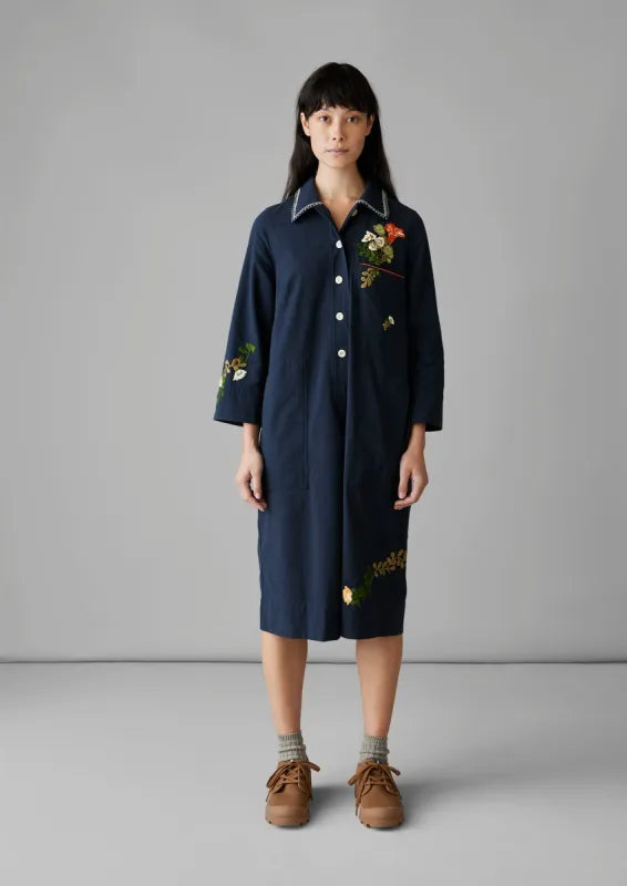 TOAST FLORAL EMBROIDERED DRESS