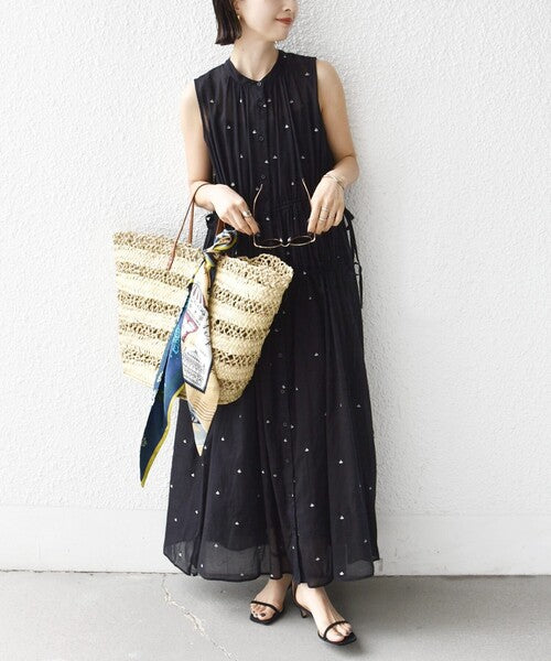 SHIPS WOMEN Cotton Organdy Embroidered Dress