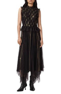 AllSaints Lola ruffled tiered dress S