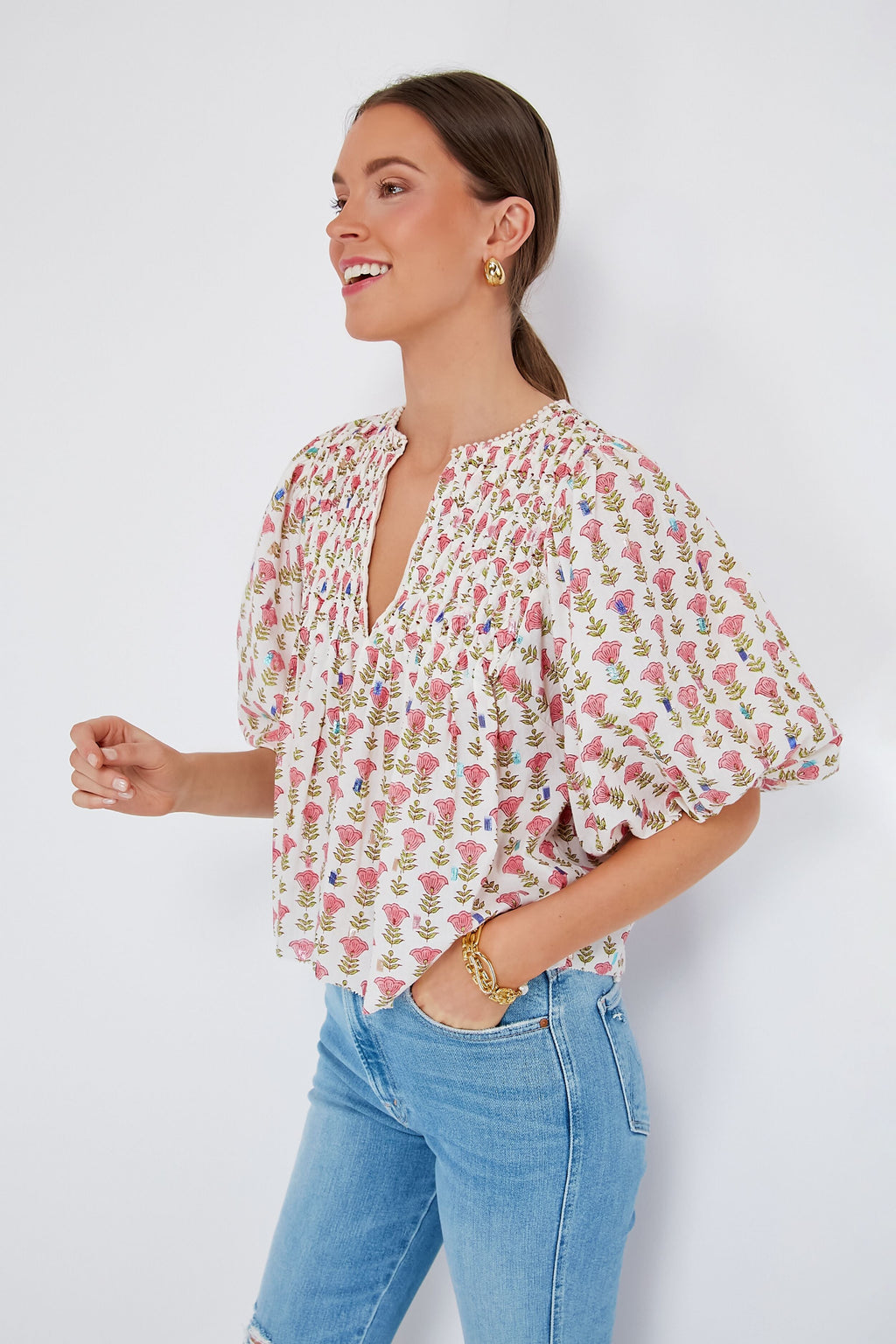 SAYLOR Cherry Blossom Jiby Blouse