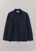 TOAST STRAIGHT STITCH COTTON SHIRT INDIGO BLUE M/L